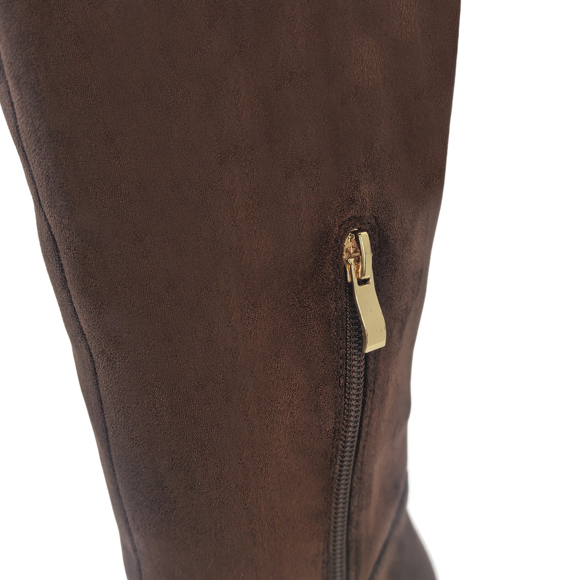 WATCHING-1 KNEE HIGH BOOTS W/ HEEL CHOCOLATE