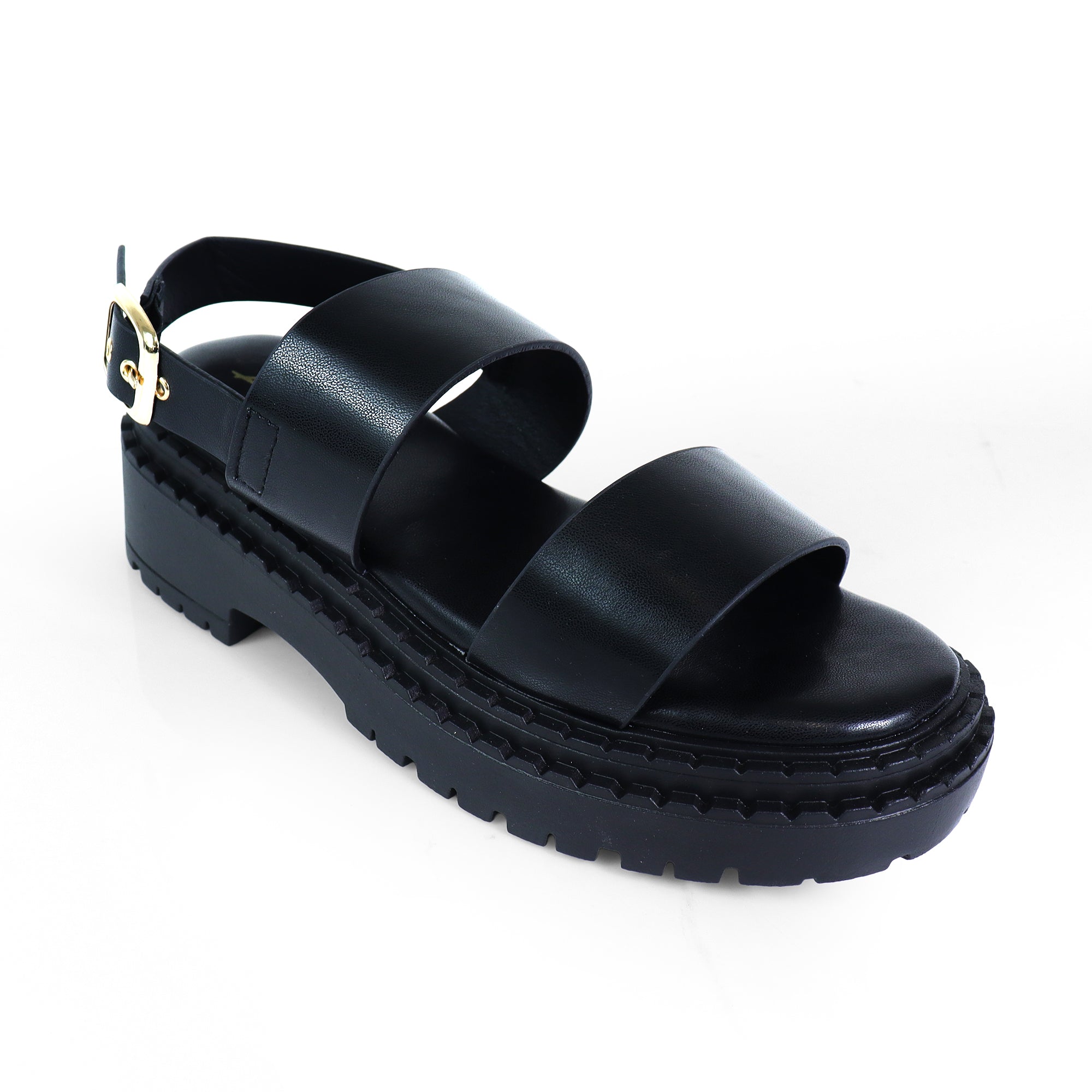 WENDY-2 CHUNCKY GLADIATOR PLATFORM SANDAL BLACK