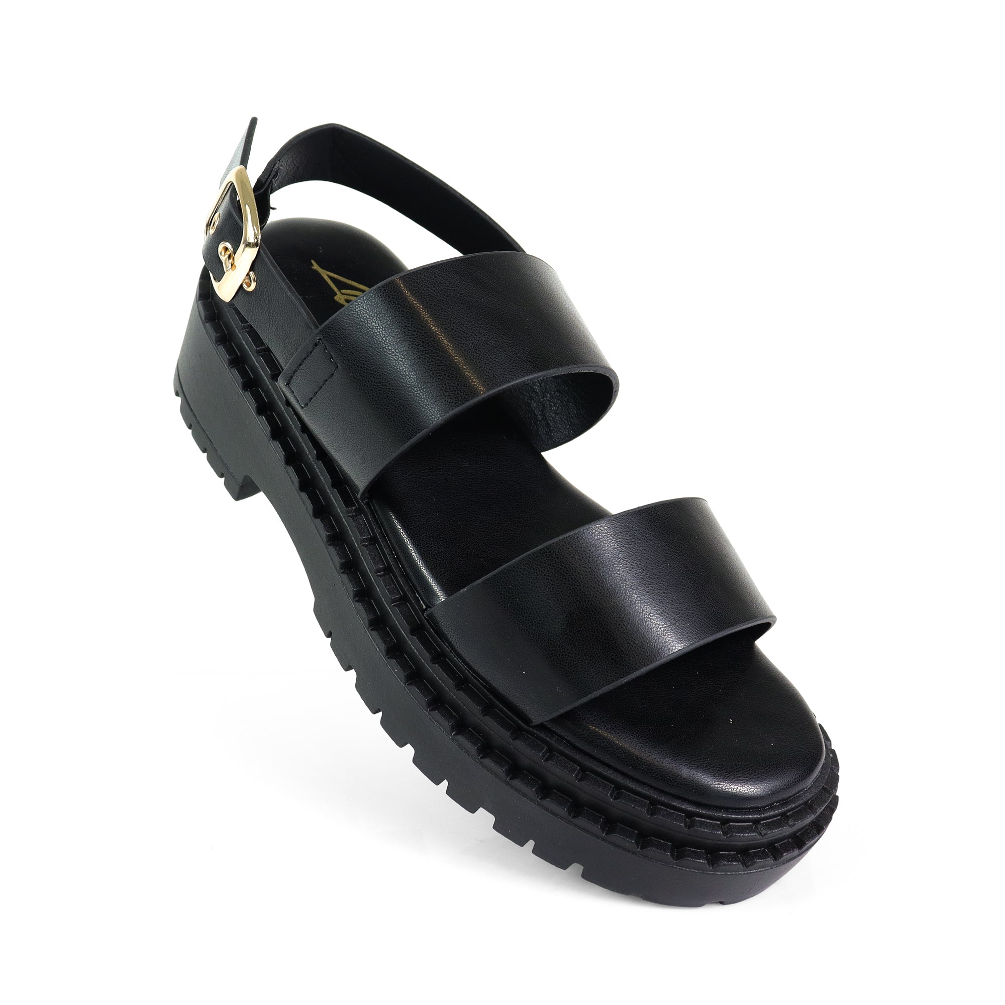WENDY-2 CHUNCKY GLADIATOR PLATFORM SANDAL BLACK