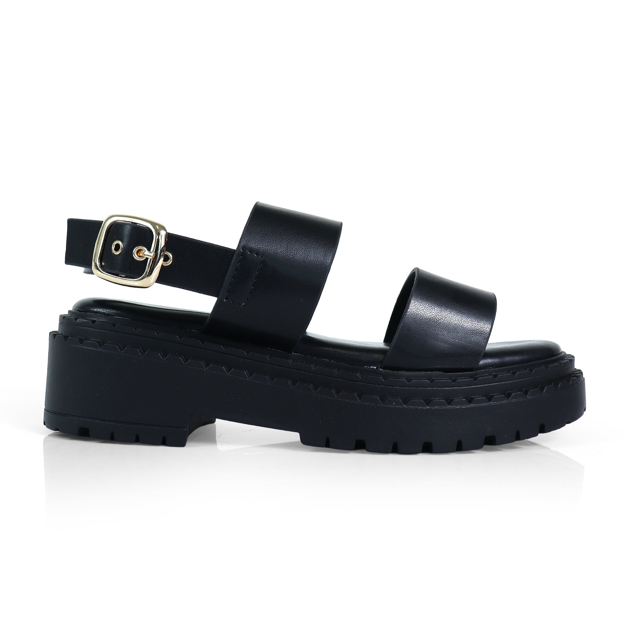 WENDY-2 CHUNCKY GLADIATOR PLATFORM SANDAL BLACK