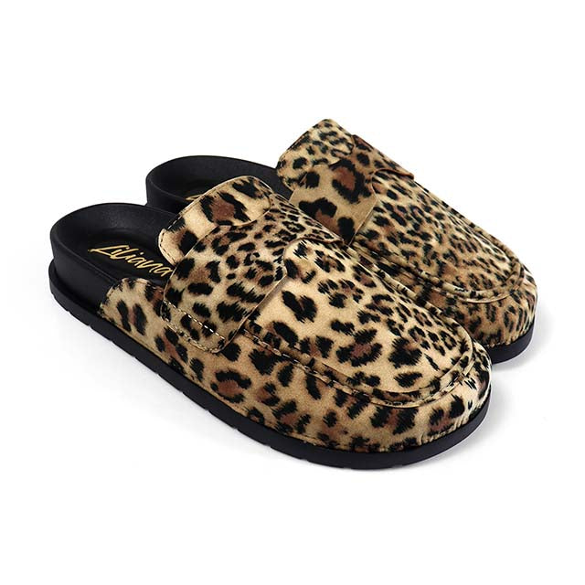 WILSON-2 SINGLE SOLE LOW CHUNKY HEEL LEOPARD