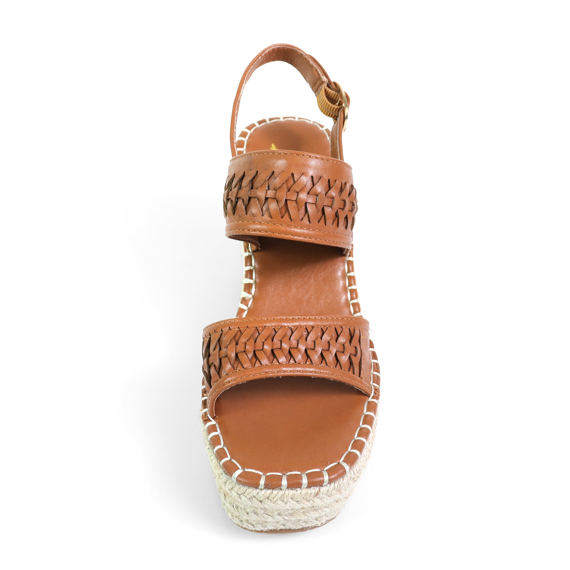 YUZU-1 DUO WOVEN ESPADRILLE FLATS TAN