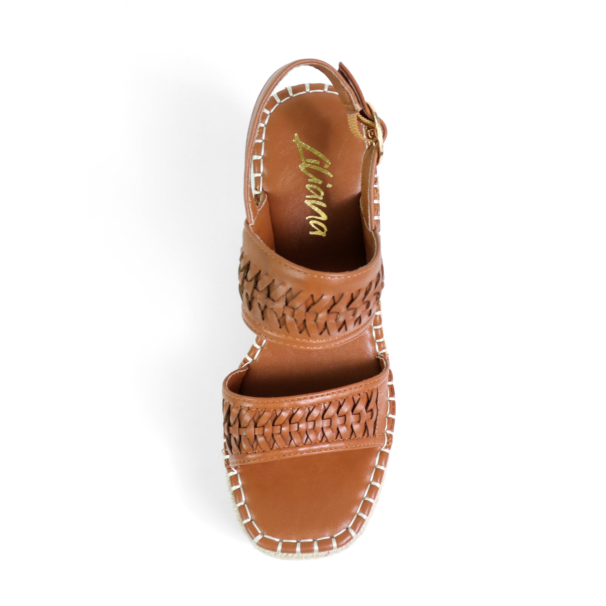 YUZU-1 DUO WOVEN ESPADRILLE FLATS TAN