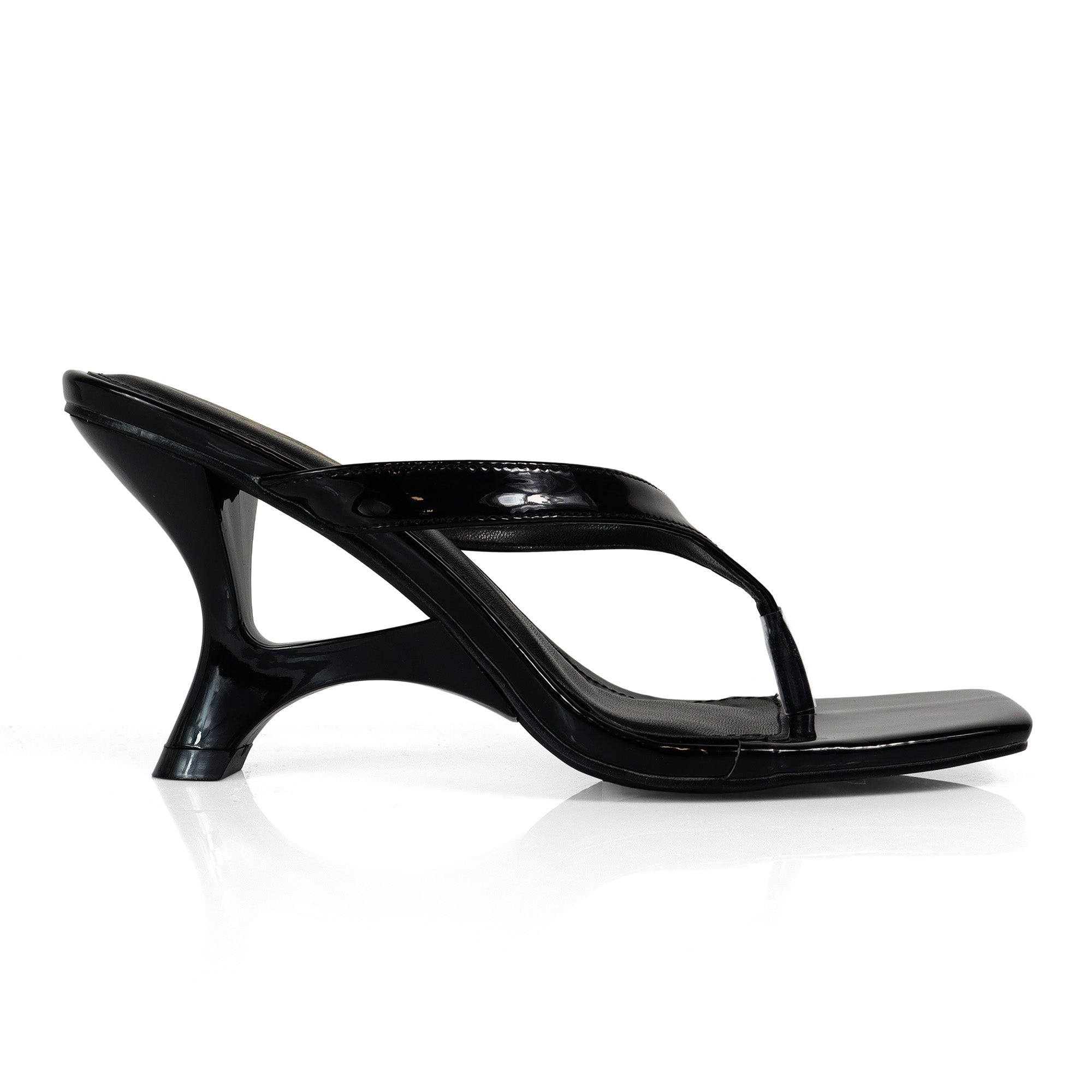 ZARRA-1 THONG W/ SPECIAL HEEL BLACK