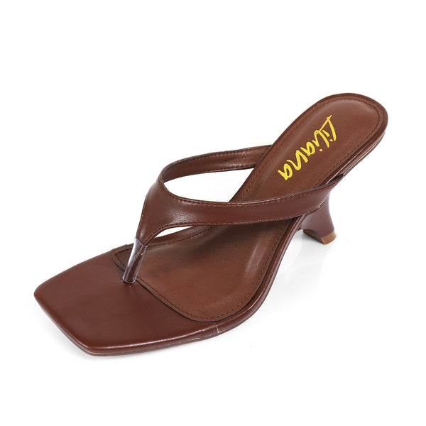 ZARRA-1 THONG W/ SPECIAL HEEL BROWN