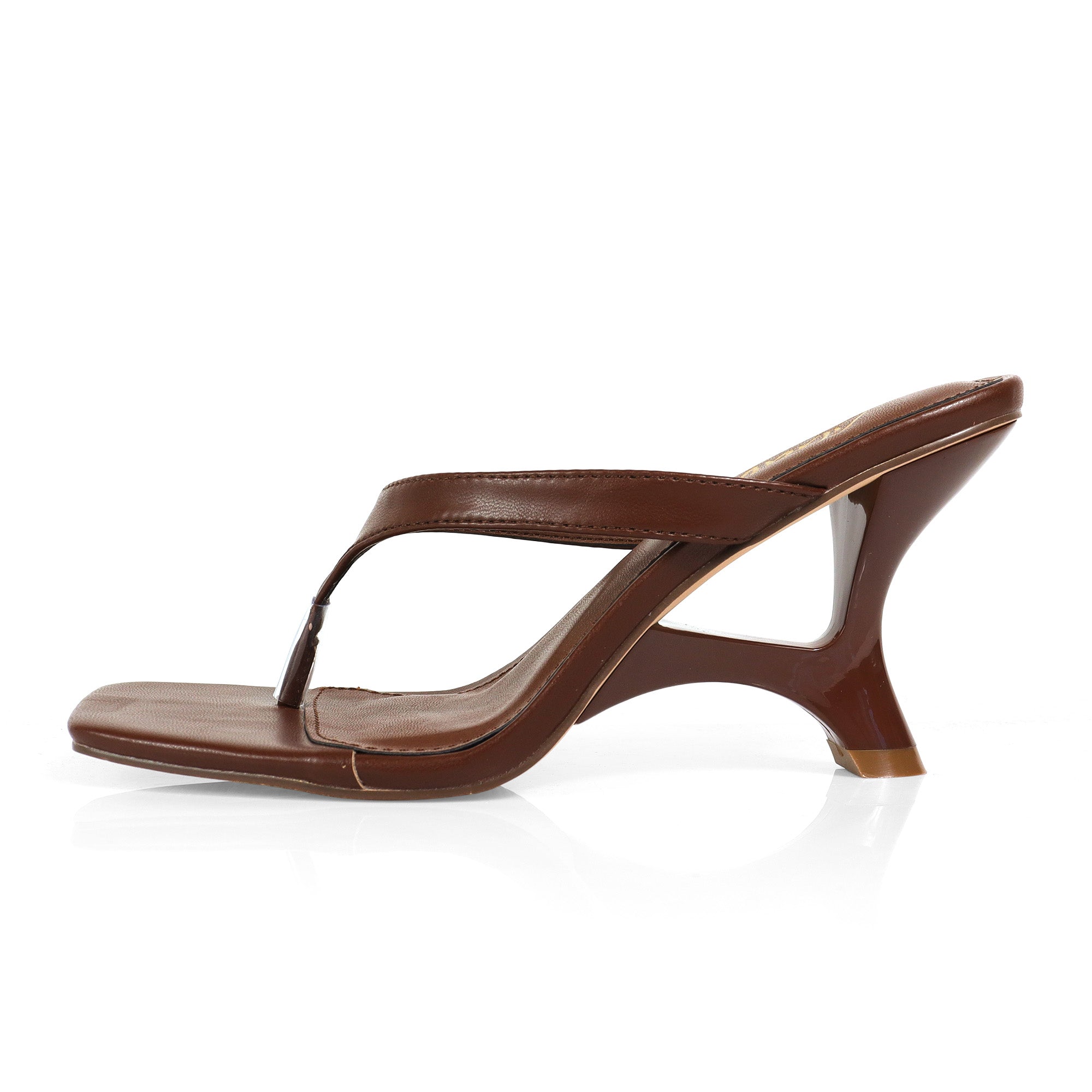 ZARRA-1 THONG W/ SPECIAL HEEL BROWN