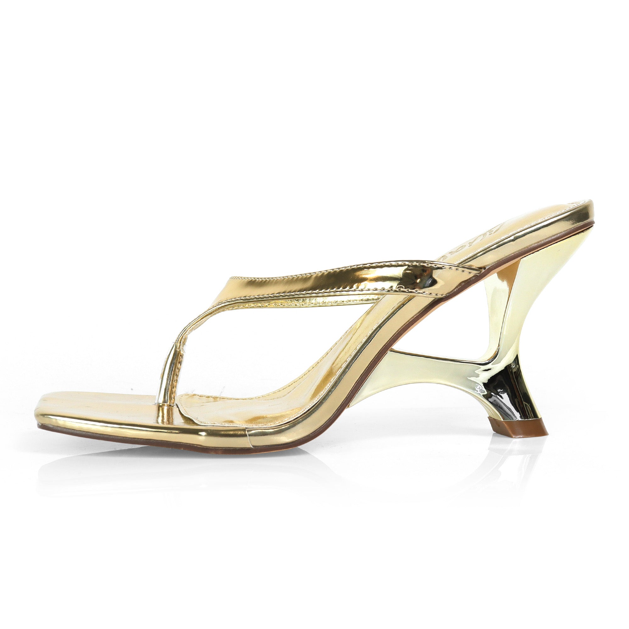 ZARRA-1 THONG W/ SPECIAL HEEL GOLD