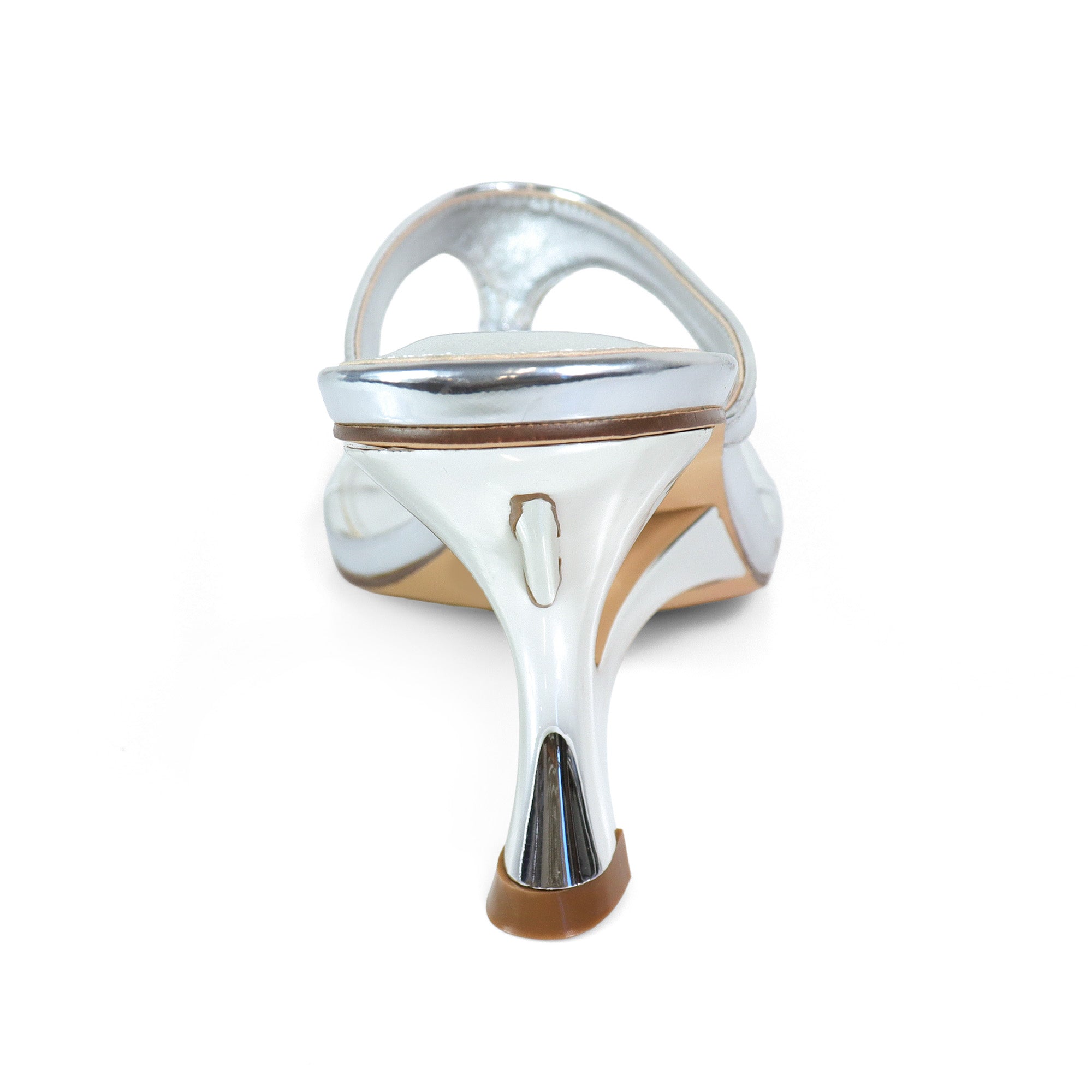 ZARRA-1 THONG W/ SPECIAL HEEL SILVER