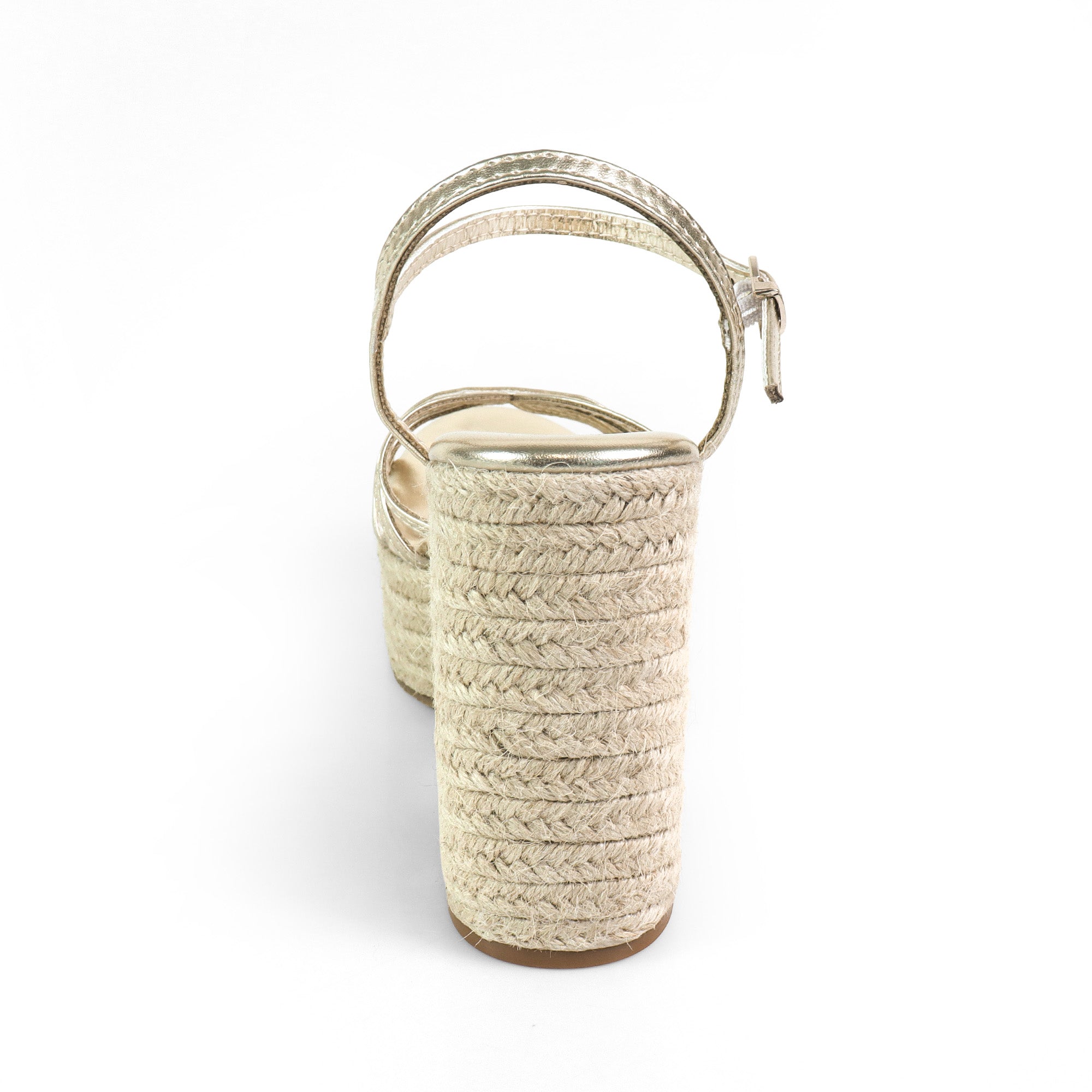 ZELLNY-2 ESPADRILLE HEEL WEDGE GOLD