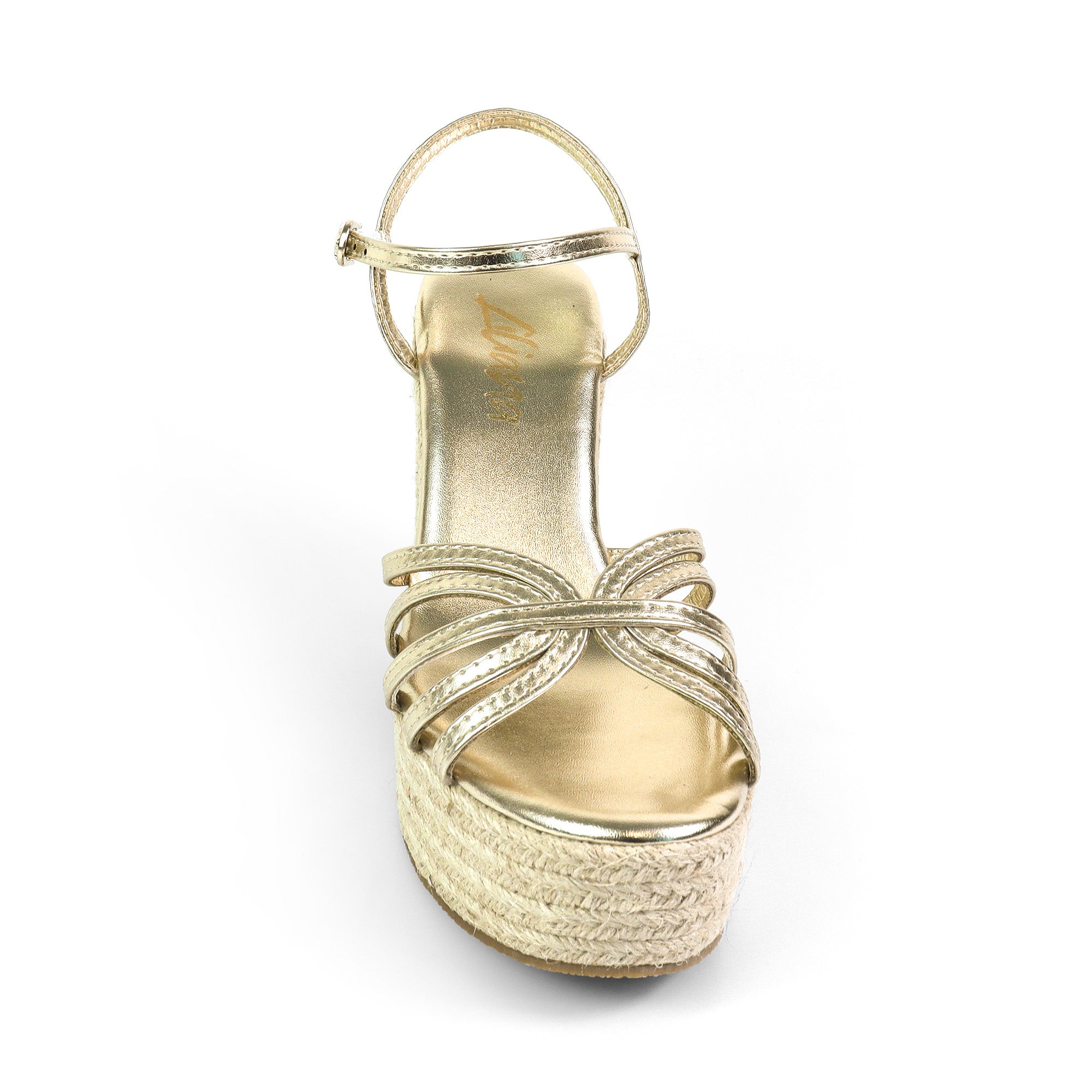 ZELLNY-2 ESPADRILLE HEEL WEDGE GOLD