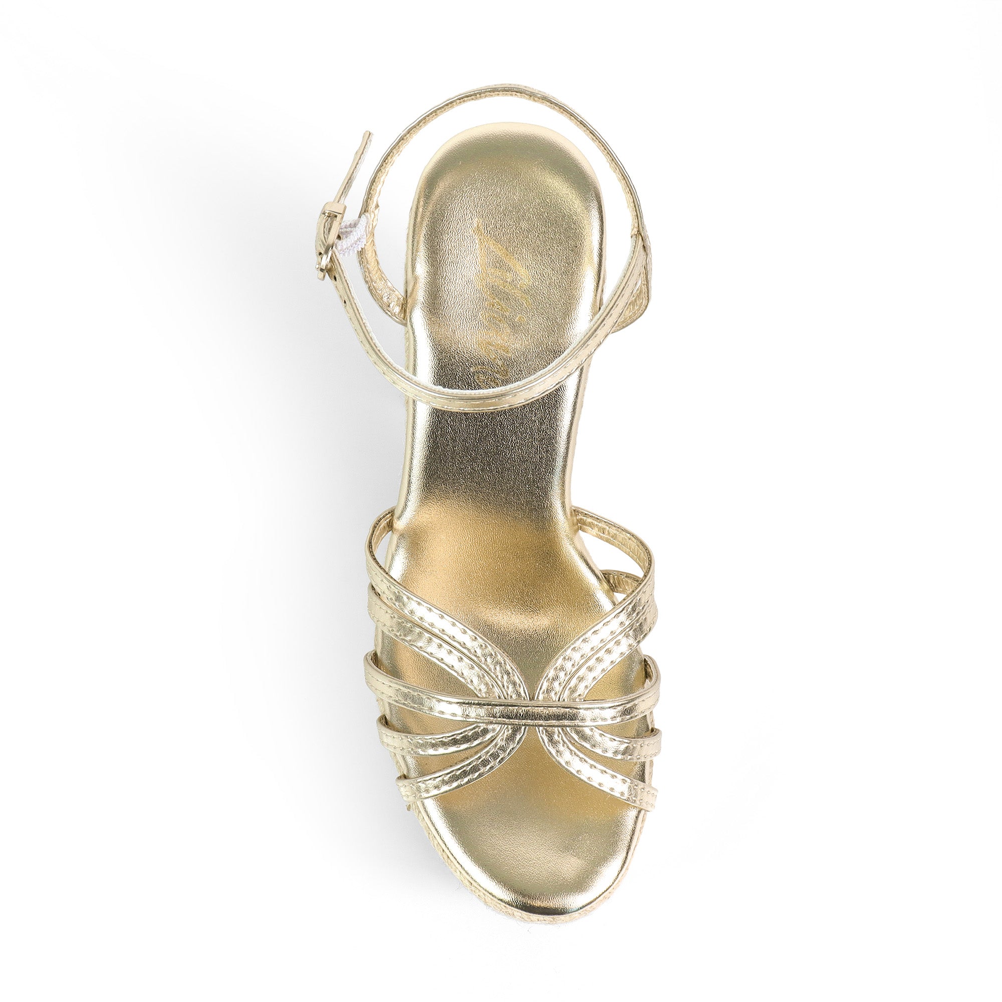 ZELLNY-2 ESPADRILLE HEEL WEDGE GOLD