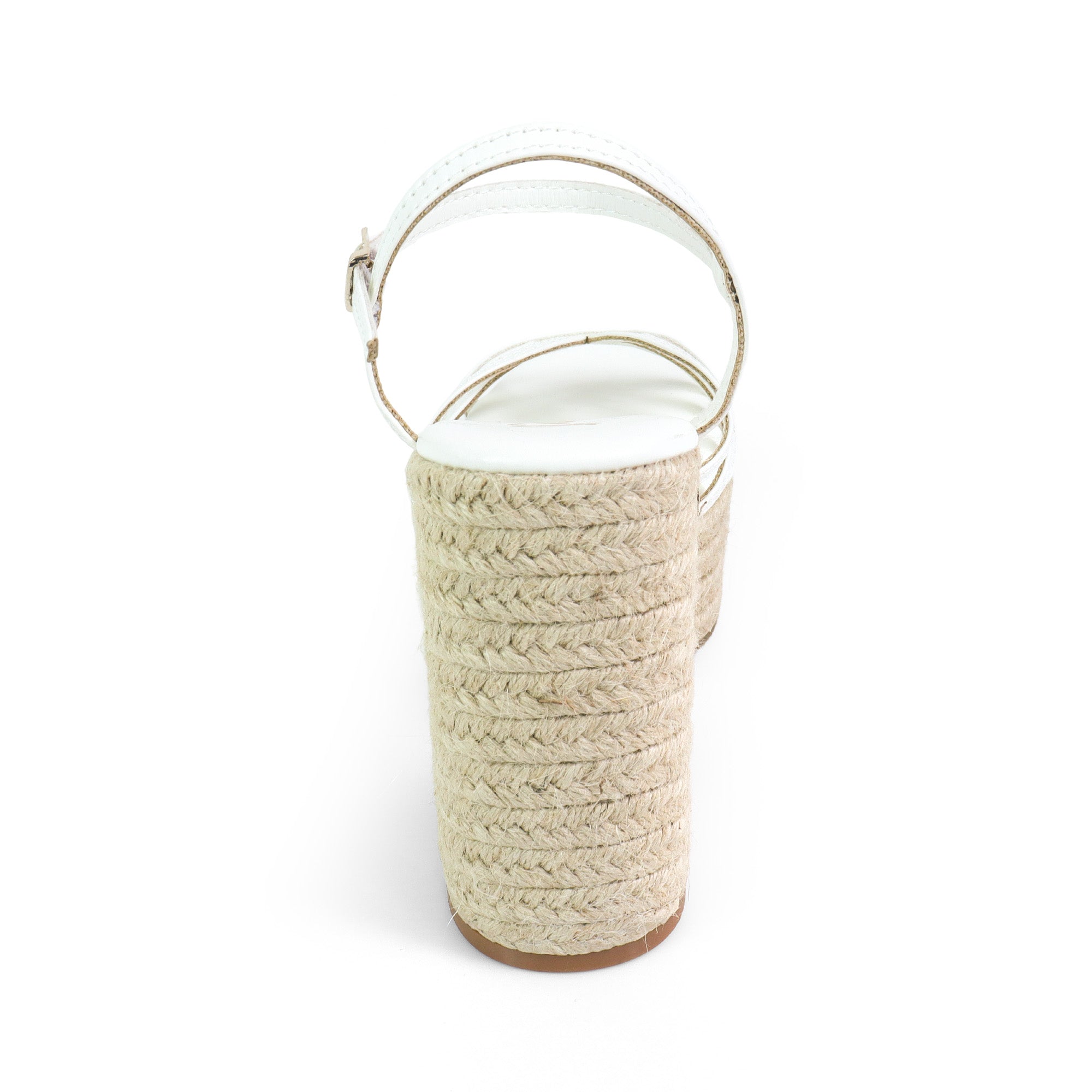 ZELLNY-2 ESPADRILLE HEEL WEDGE WHITE