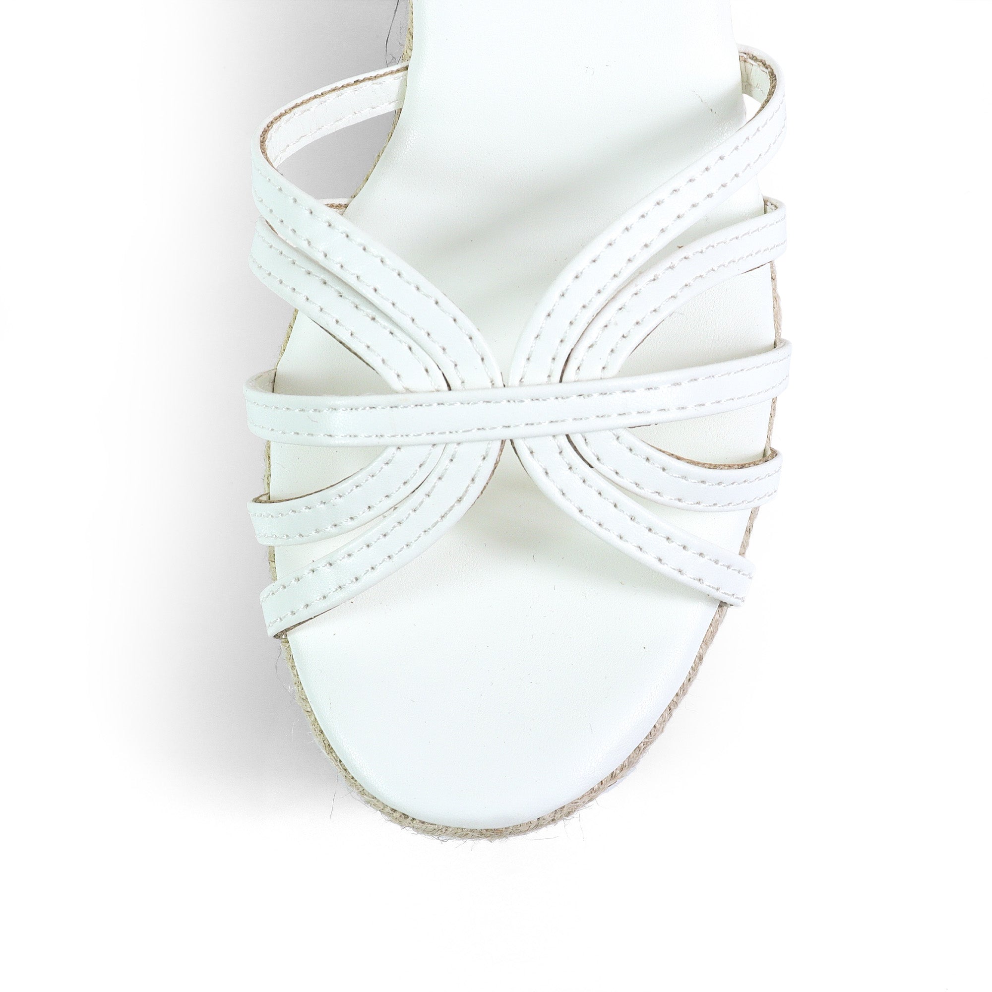 ZELLNY-2 ESPADRILLE HEEL WEDGE WHITE