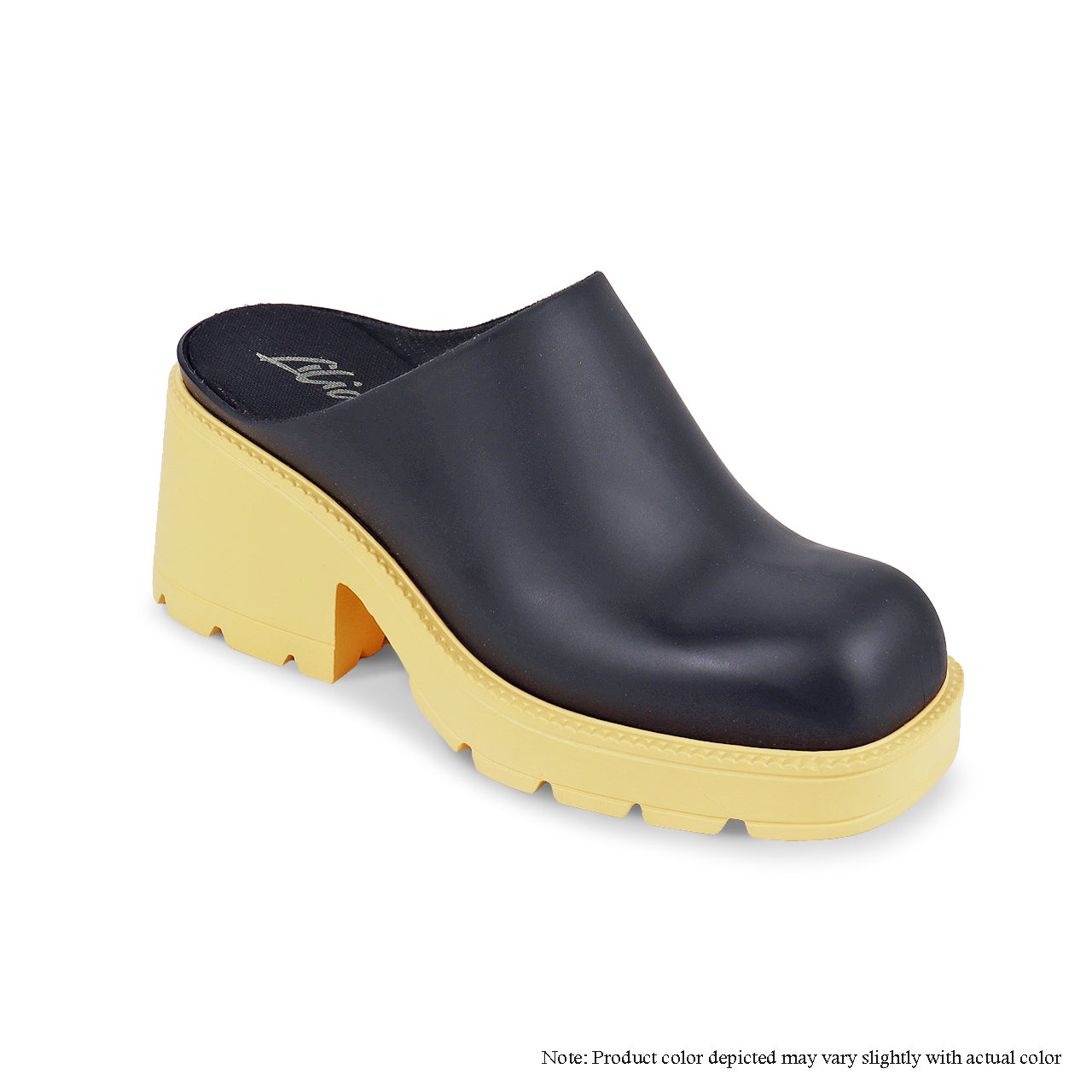 CRAIG-1 HEEL CLOSED TOE MULE-BLACK/BUTTER - Liliana Shoes