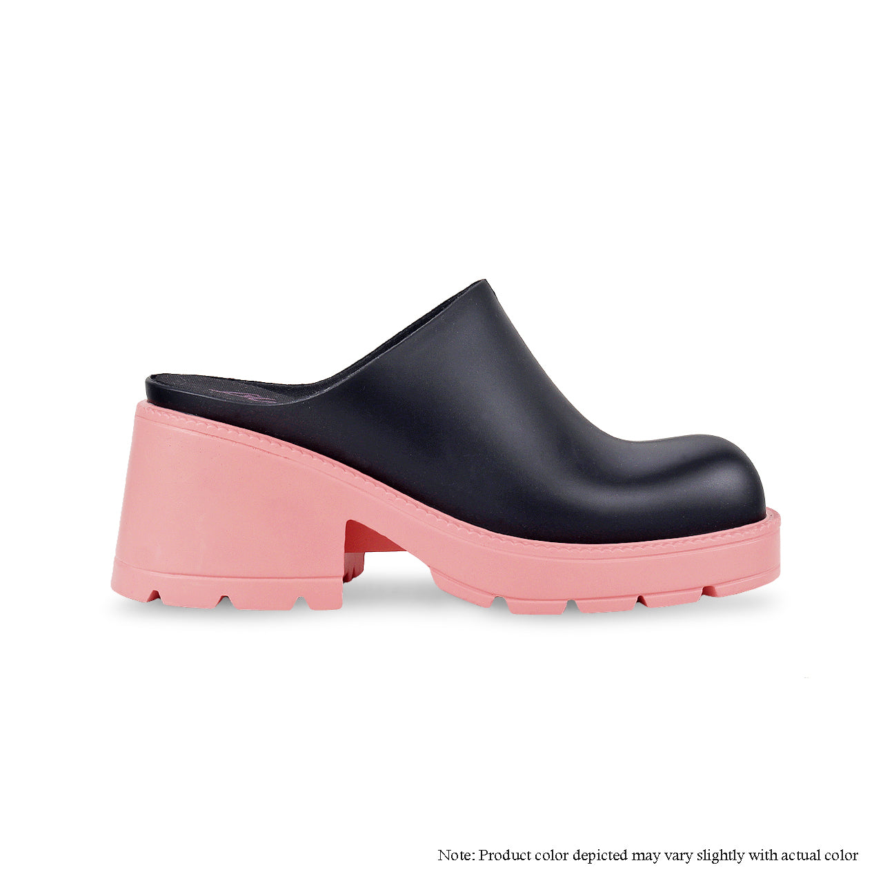 CRAIG-1 HEEL CLOSED TOE MULE-BLACK/PINK - Liliana Shoes