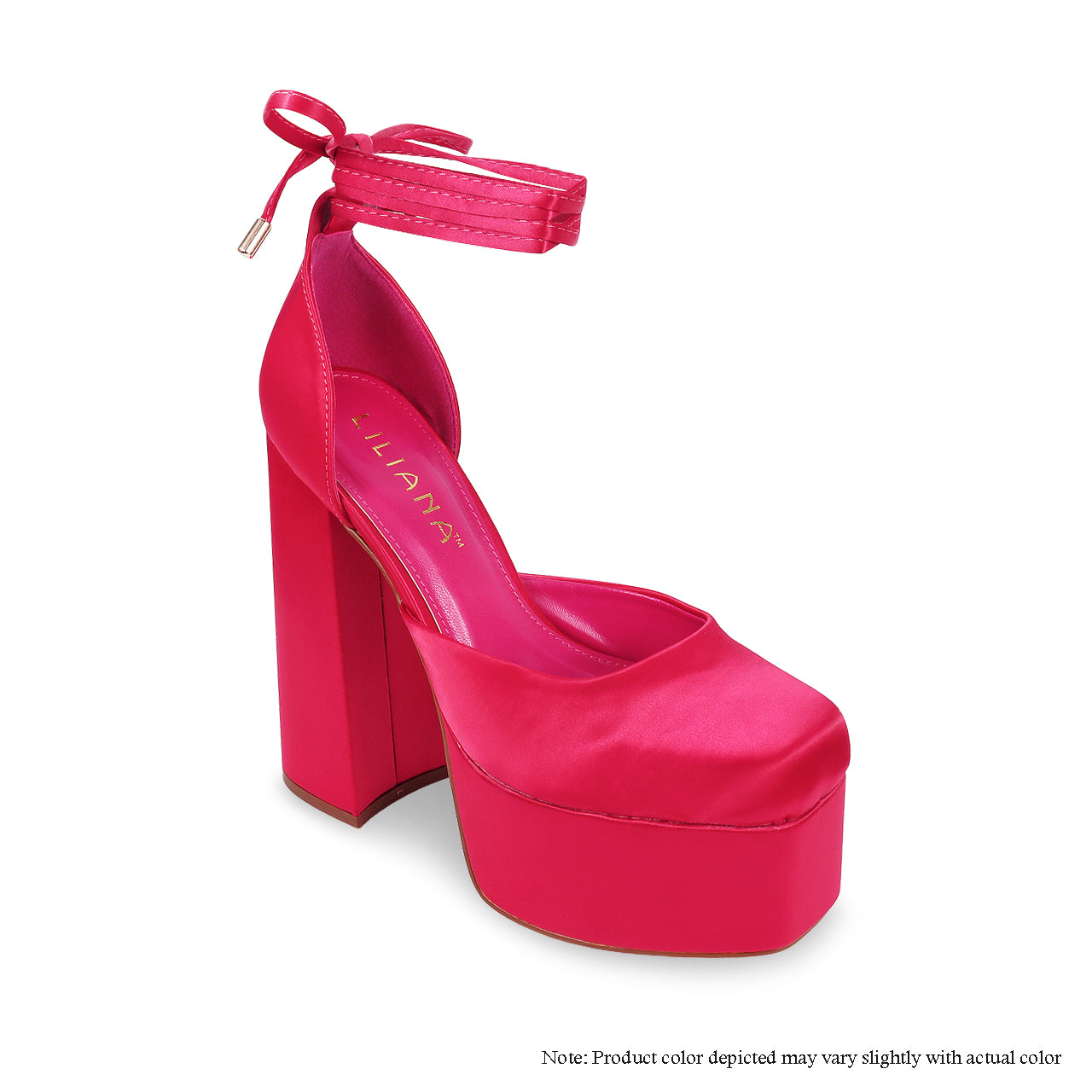 SIMONE-1 HIGH PLATFORM & CHUNKY HEEL CLOSED TOE PUMP-PINK - Liliana Shoes